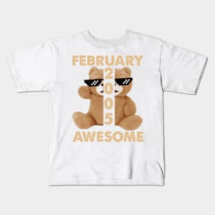 February 2005 Awesome Bear Cute Birthday Kids T-Shirt